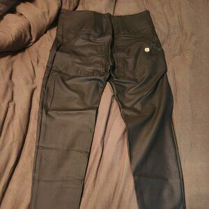 Freddy WRUP Faux Leather High Waisted Full Length-Black